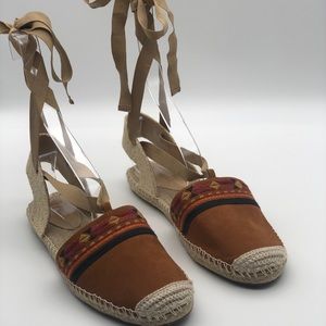 Schultz suede & embroidery sandals